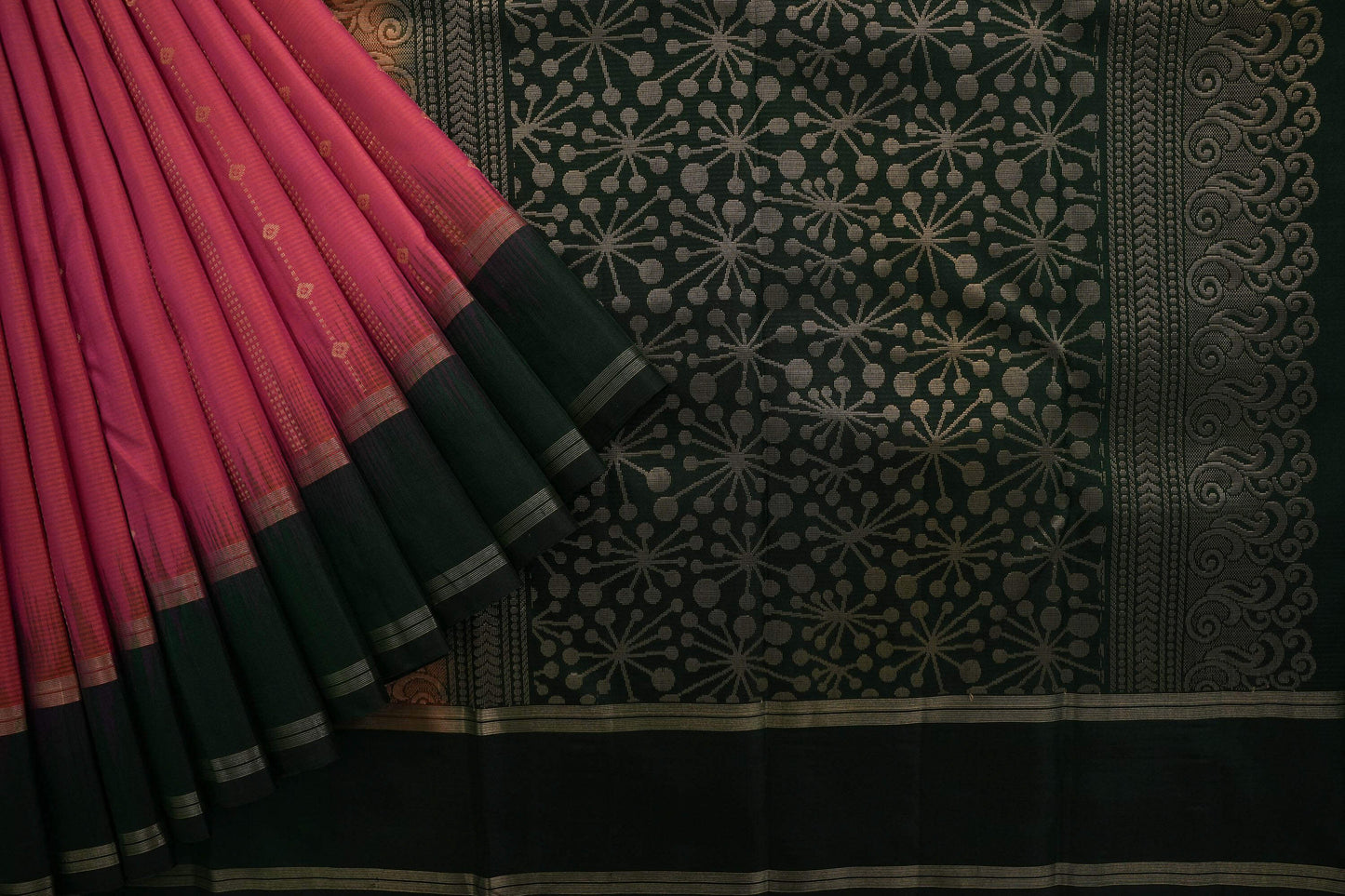 Pink kanchipuram silk saree