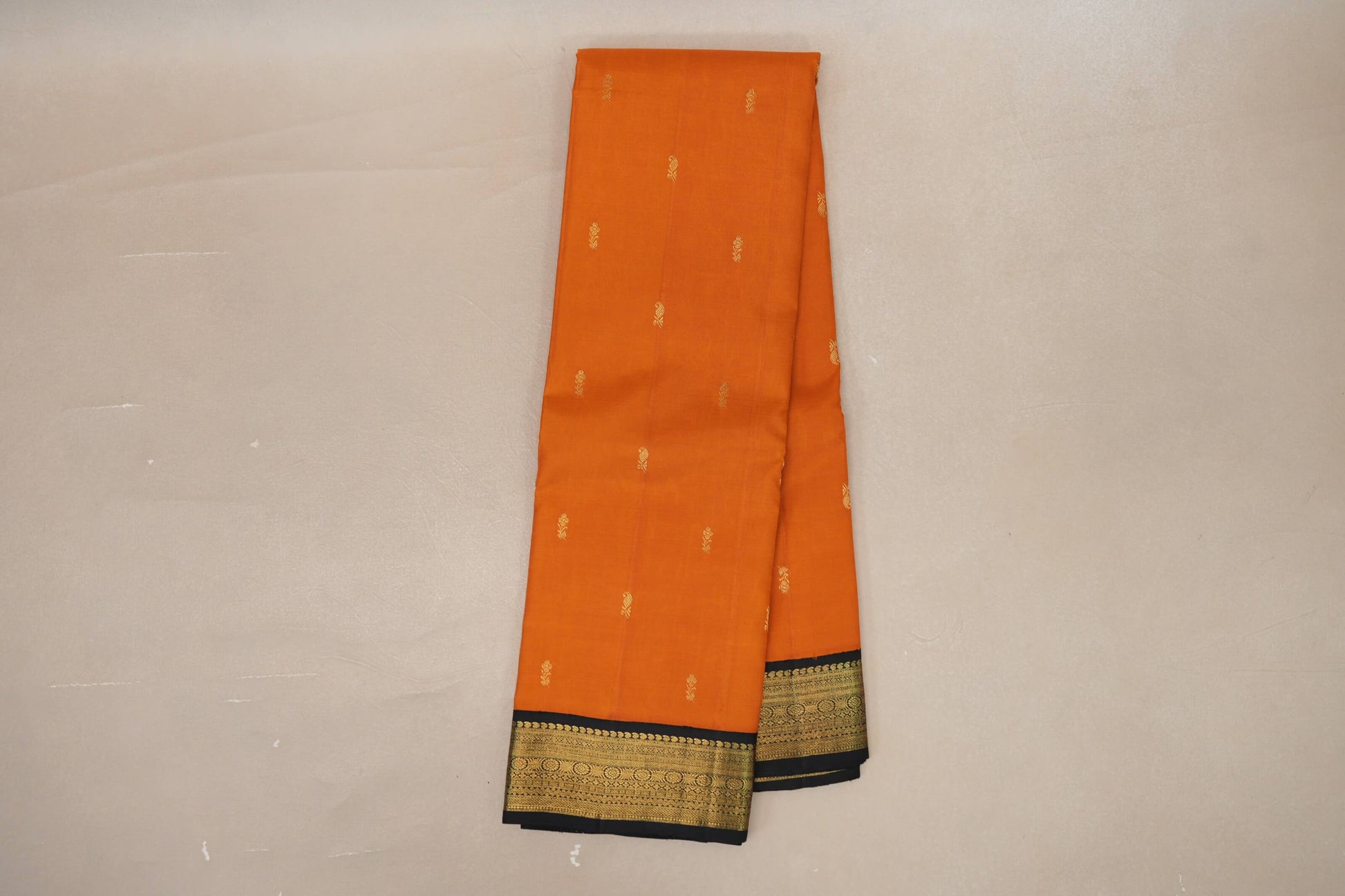 Deep Mango Orange Vintage Kanjivaram Silk Saree online