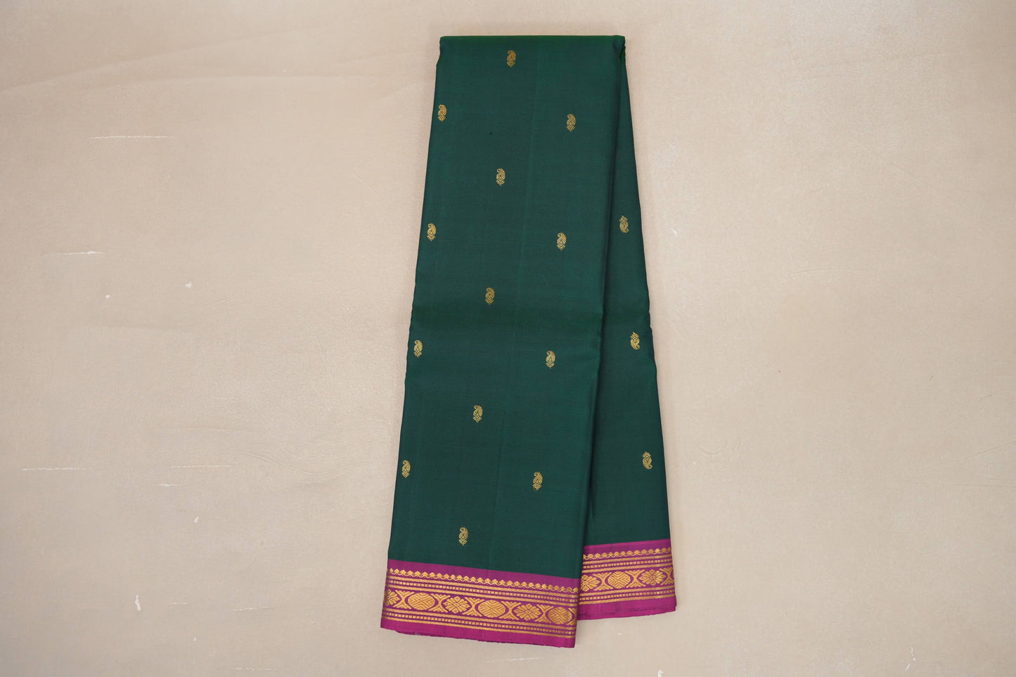 Bottle Green Vintage Kanjivaram Silk Saree  online