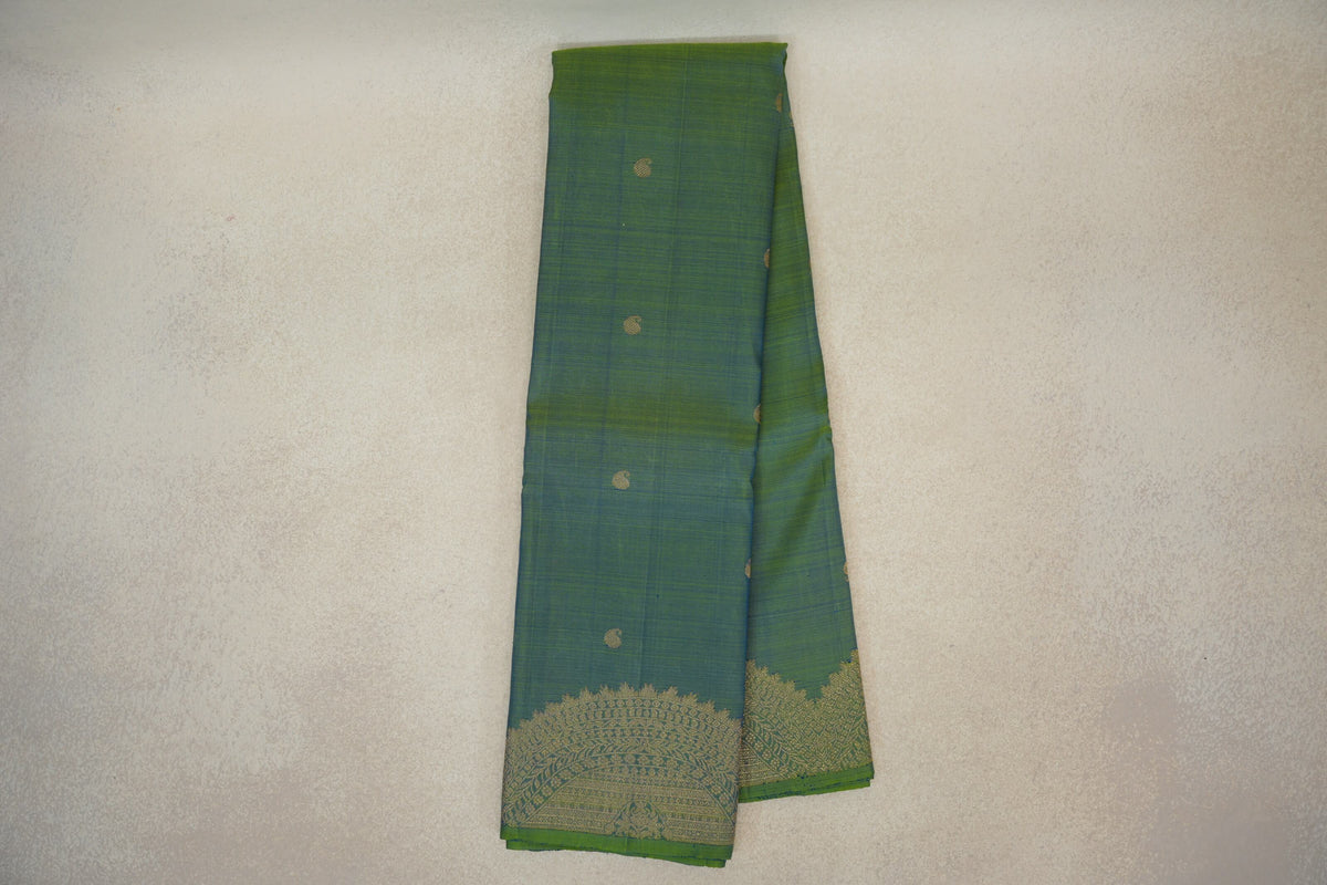 Online Pista Green Plant Based Kanjivaram Silk Saree 