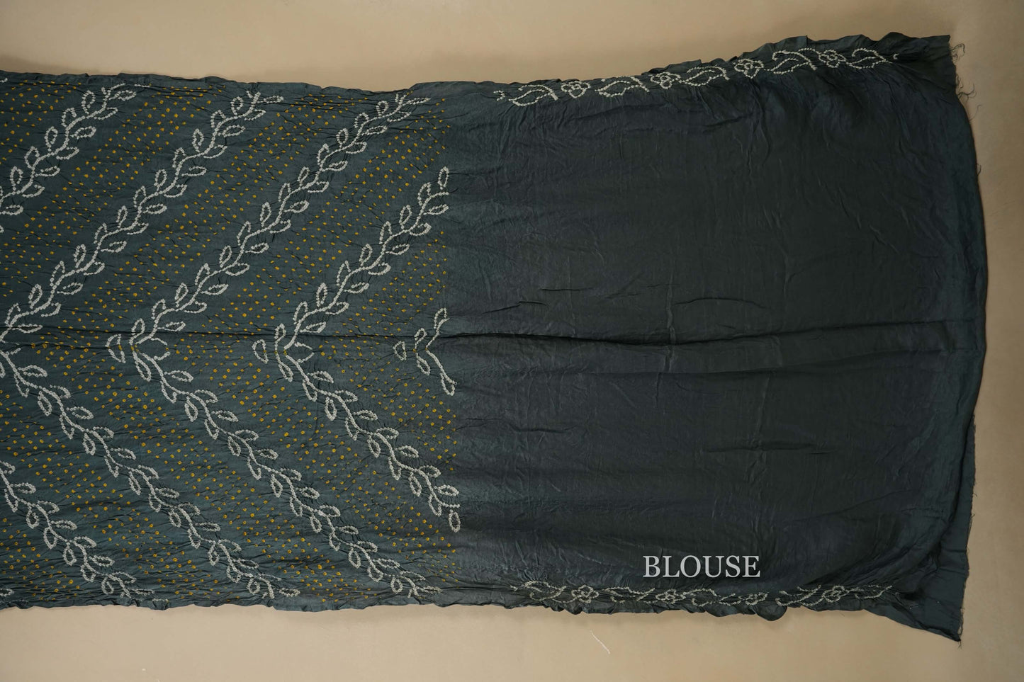gaji silk bandhani saree blouse