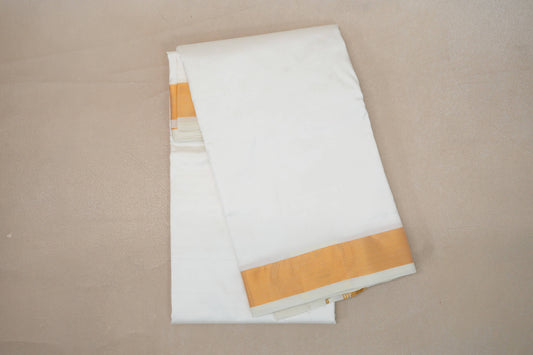 10 Mulam Silk Dhoti with 6 Mulam Angavastram for Wedding by Shreenivas Silks PSSR01DH068