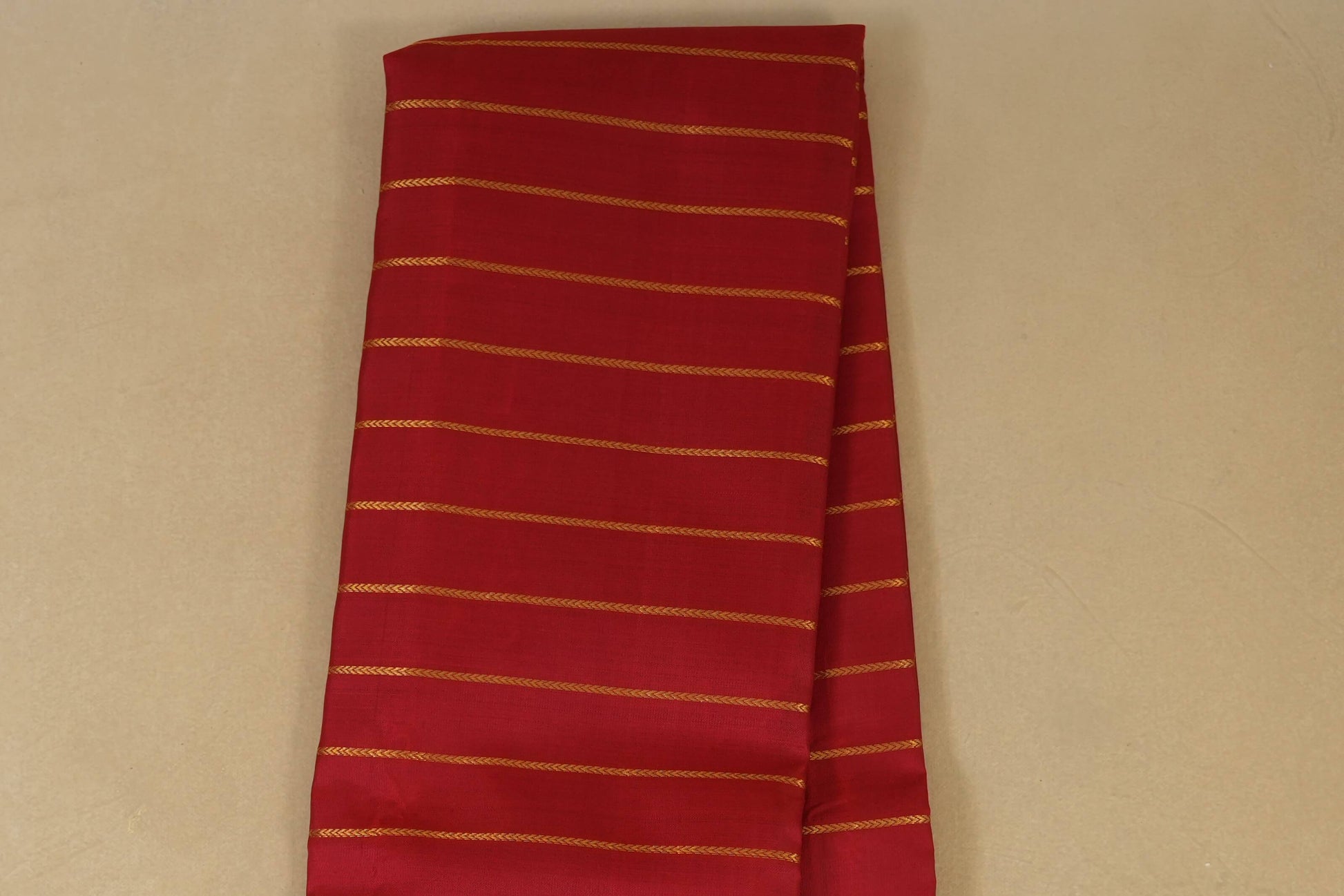 Red stripes Vintage Kanjivaram Silk Saree by Shreenivas Silks PSSR018014 - Parisera
