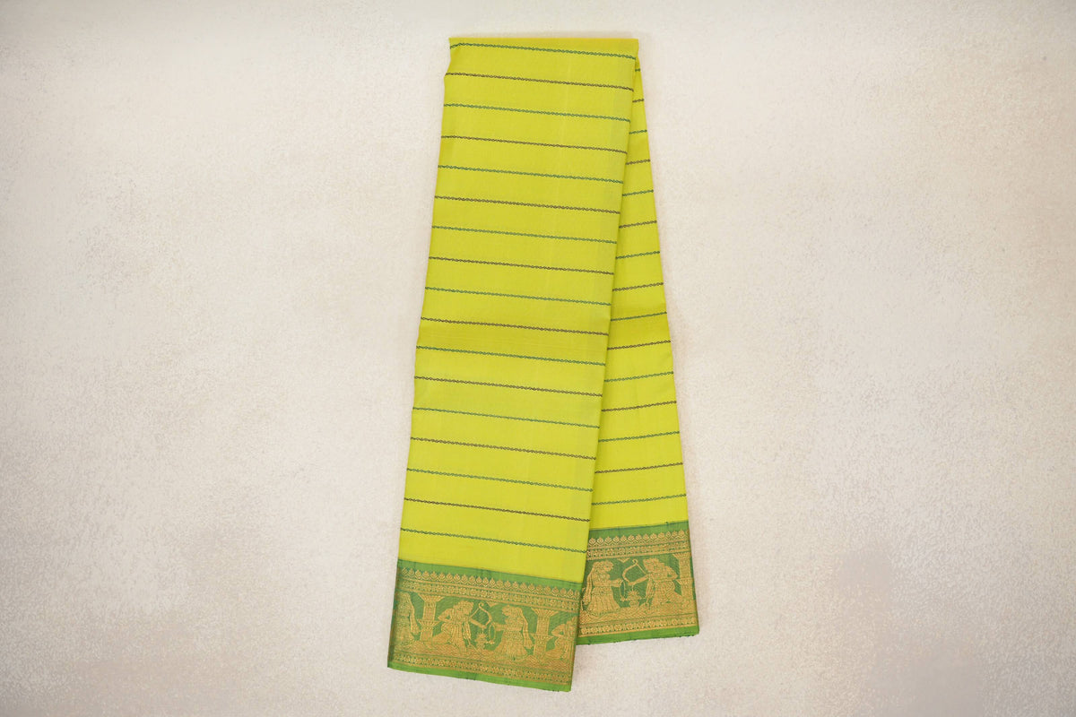 Lime Green Vintage Kanjivaram Silk Saree online