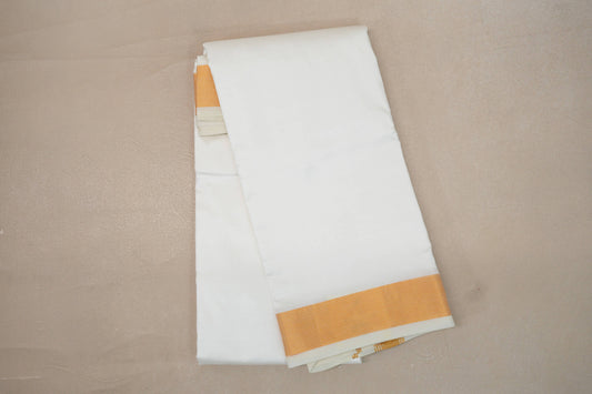 9 Mulam Silk Dhoti with 5 Mulam Angavastram for Wedding by Shreenivas Silks PSSR01DH070
