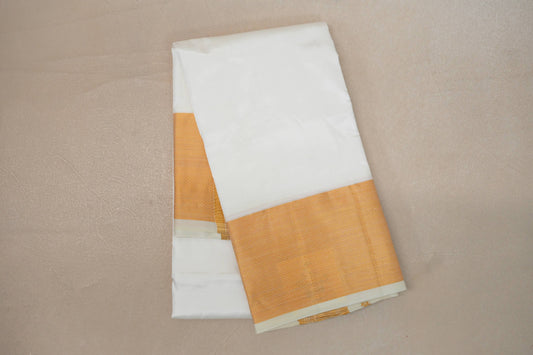 9 Mulam Silk Dhoti with 5 Mulam Angavastram for Wedding by Shreenivas Silks PSSR01DH072