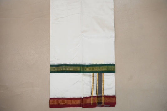 8 Mulam Silk Dhoti for Wedding by Shreenivas Silks PSSR01DH075