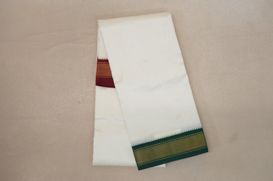 8 Mulam Silk Dhoti for Wedding by Shreenivas Silks PSSR01DH076