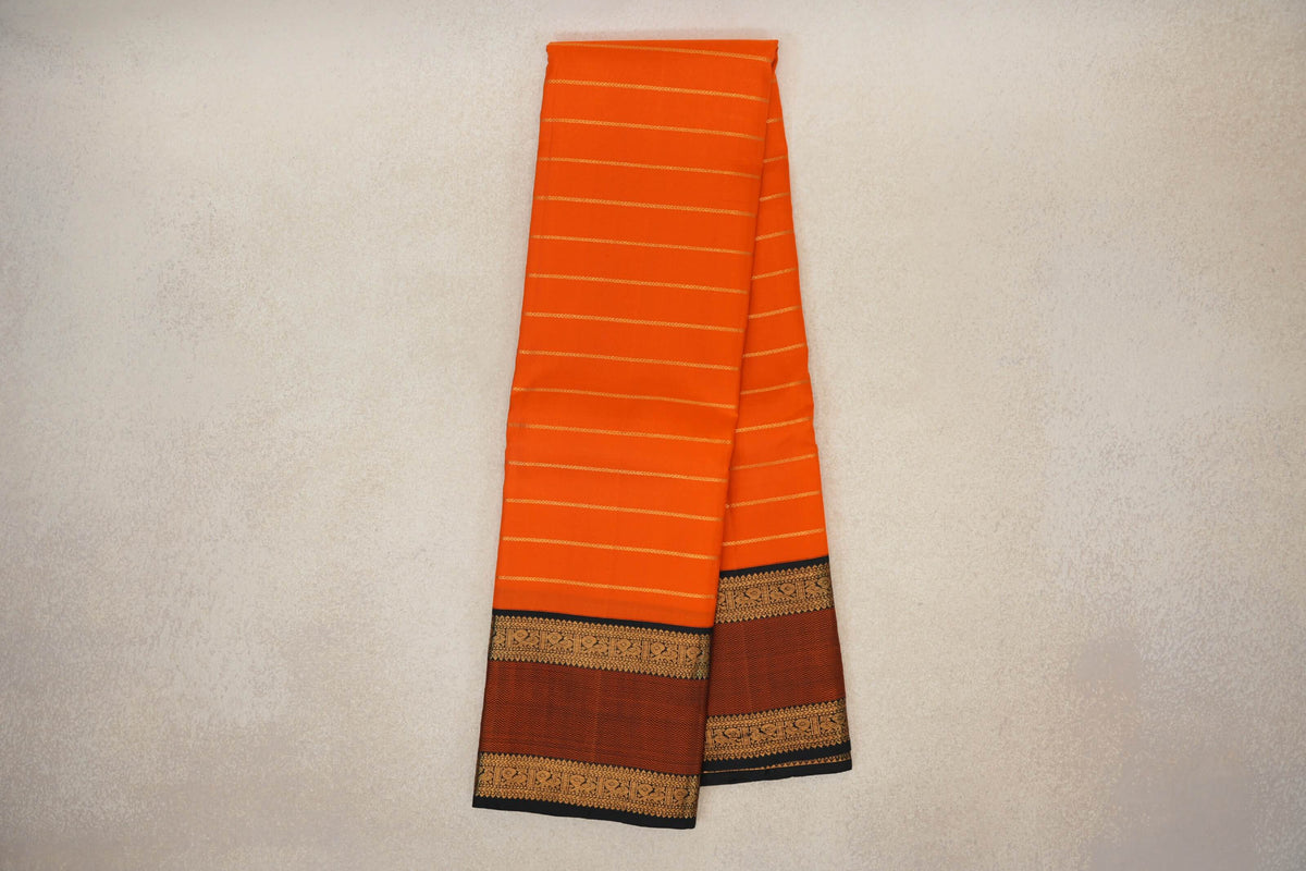 Orange Vintage Kanjivaram Silk Saree  online