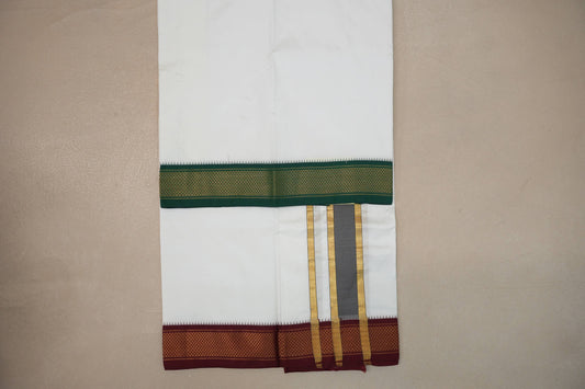 8 Mulam Silk Dhoti for Wedding by Shreenivas Silks PSSR01DH078