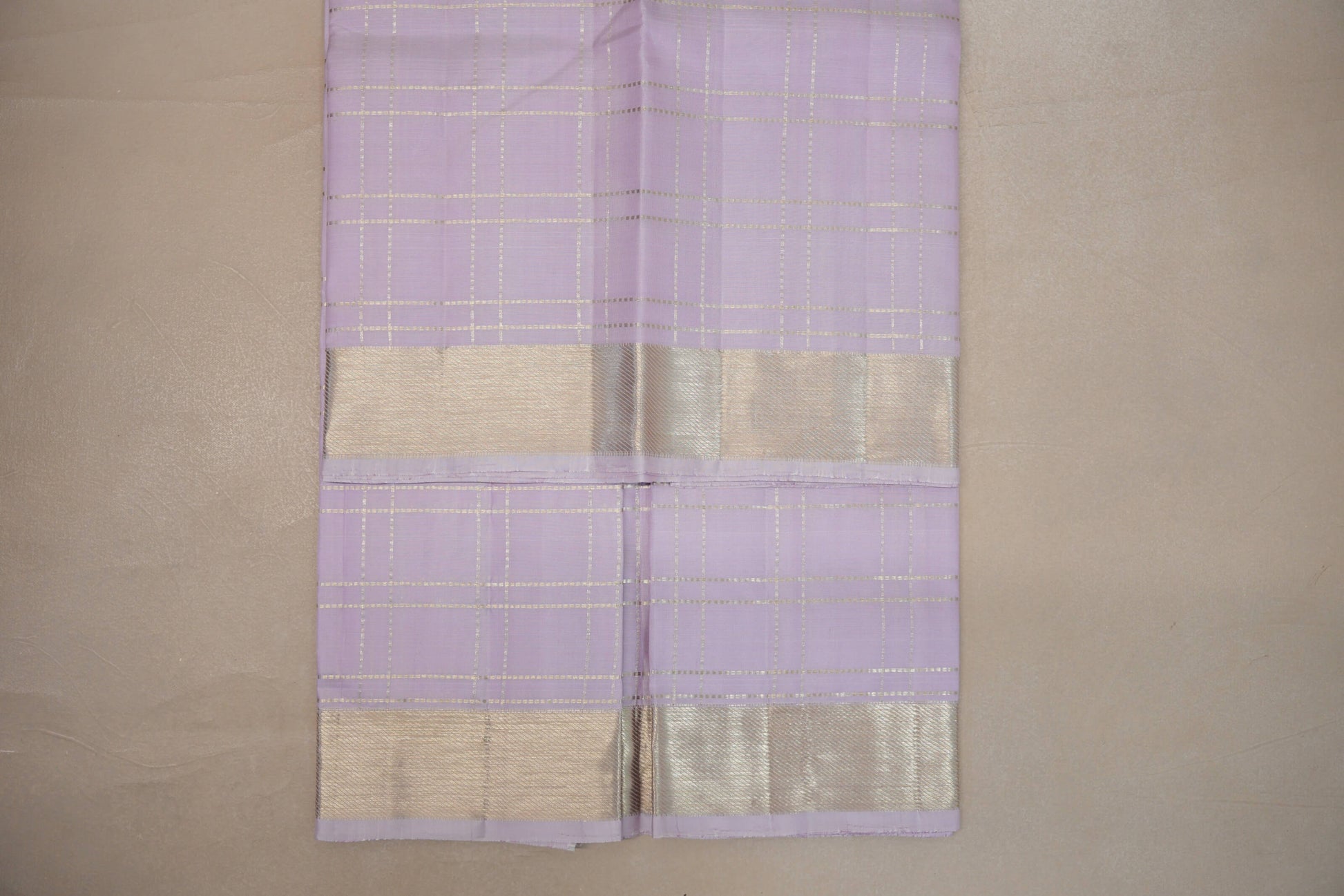 9 Mulam Silk Dhoti with 5 Mulam Angavastram for Wedding by Shreenivas Silks PSSR01DH084 - Parisera