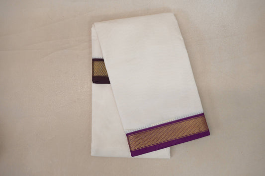9 Mulam Cotton Muhurtham Dhoti with 5 Mulam Angavastram by Shreenivas Silks PSSR01DH096
