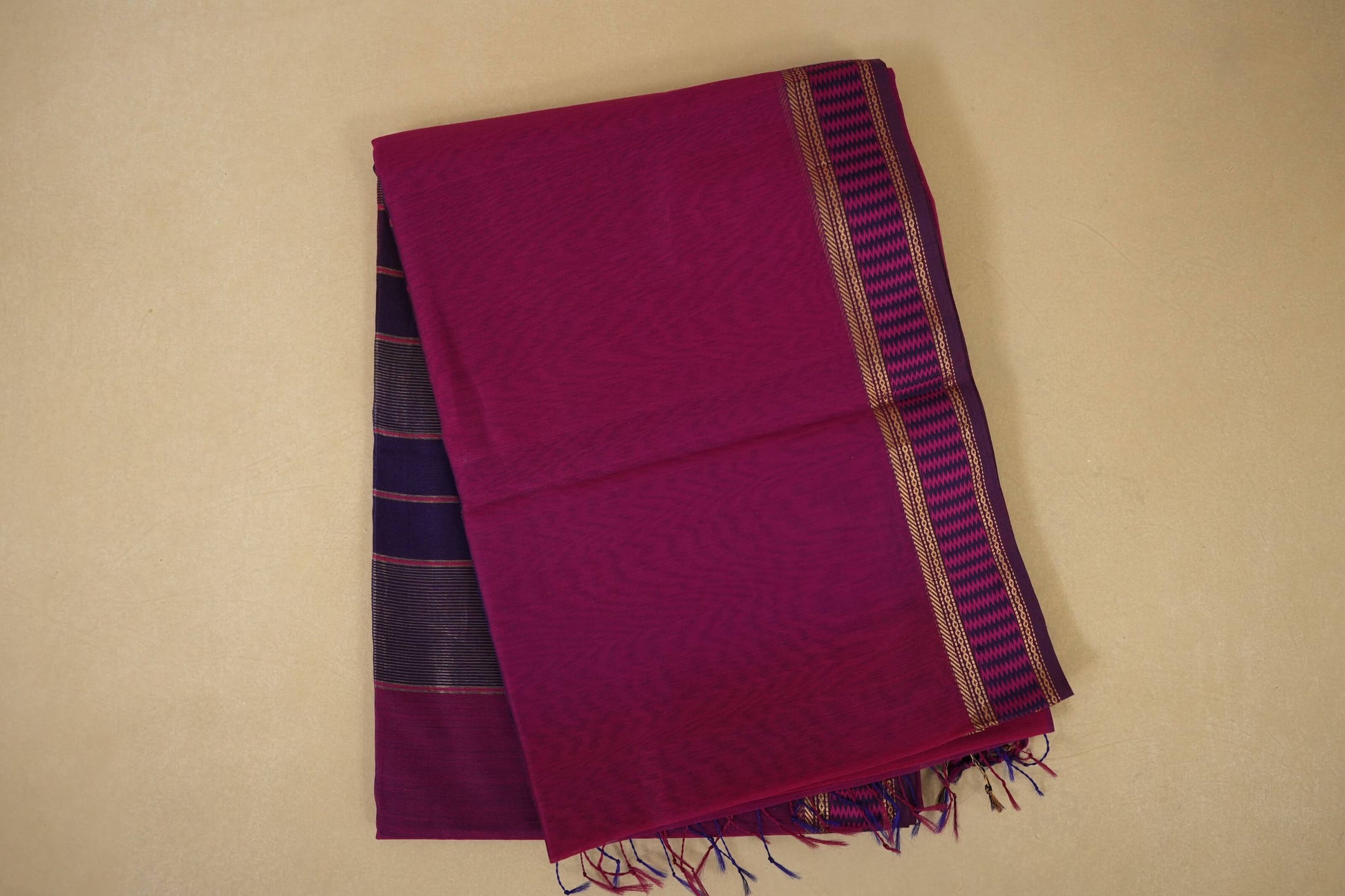 Multi Color Maheshwari Silk Cotton Saree by Shreenivas Silks PSSR018027 - Parisera