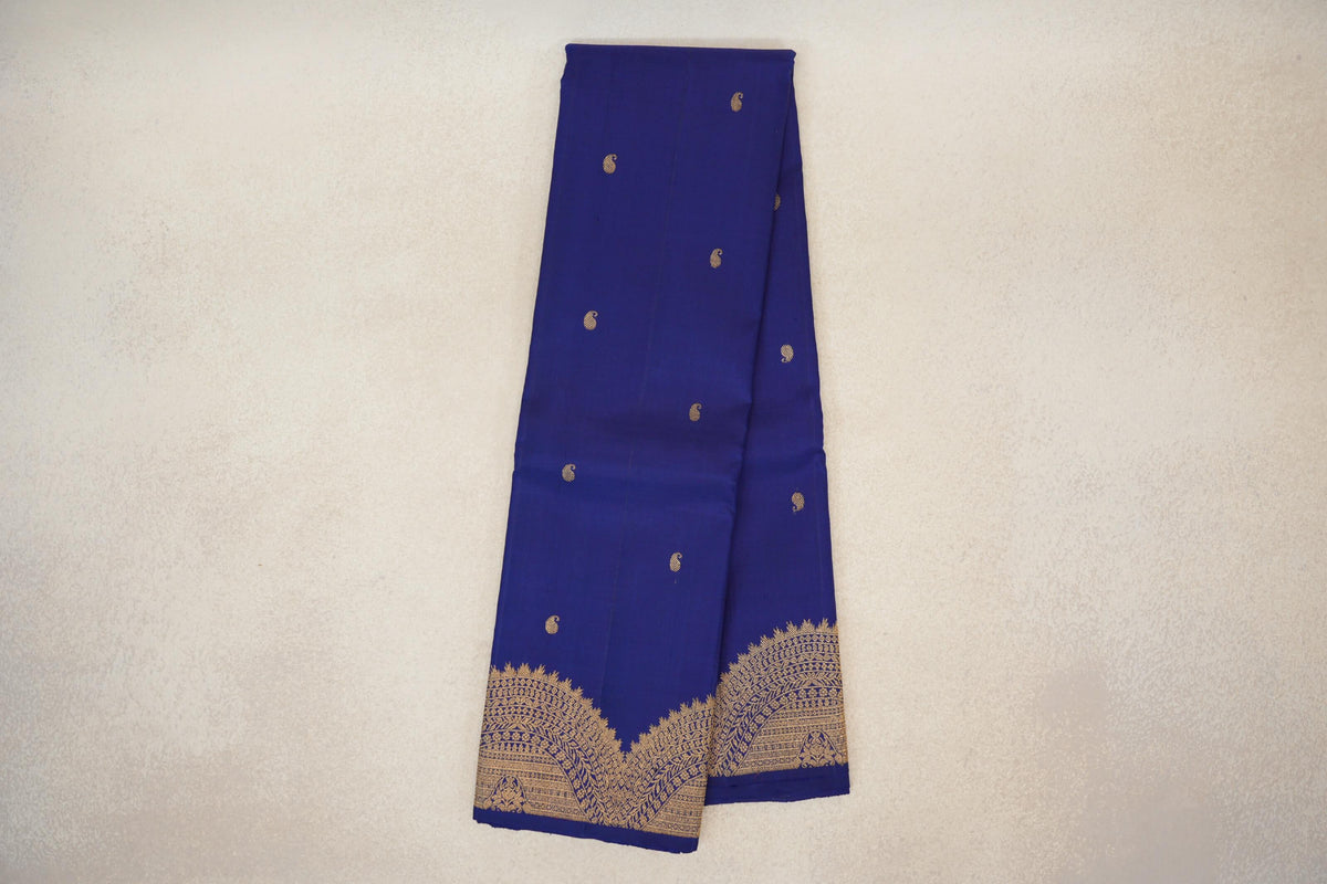 Royal Blue Vintage Kanjivaram Silk Saree online