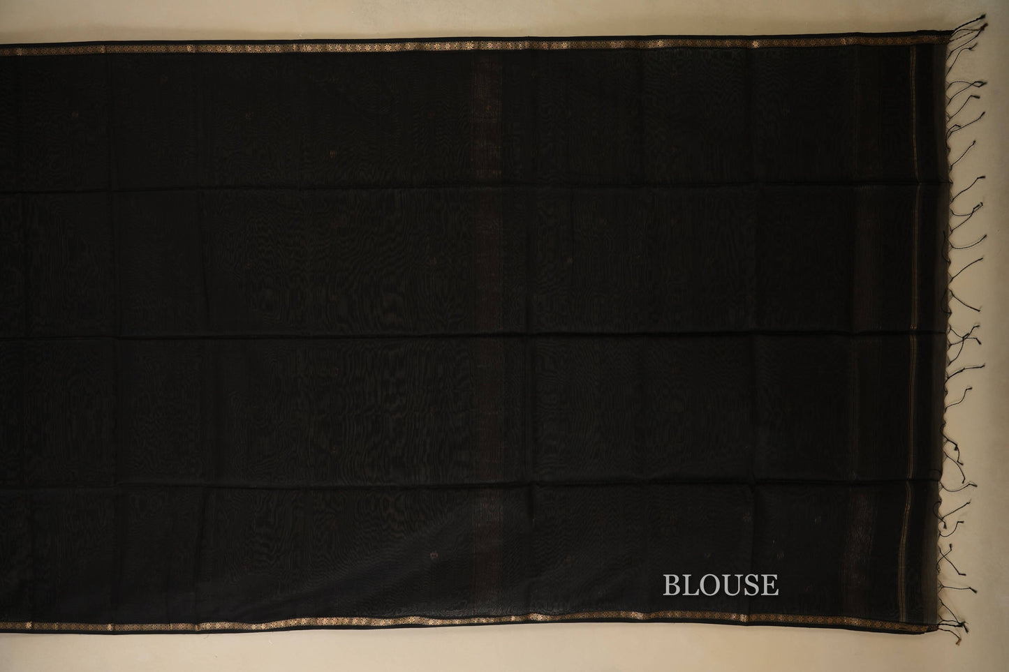 Black Maheshwari Silk Cotton Saree by Shreenivas Silks PSSR018029 - Parisera