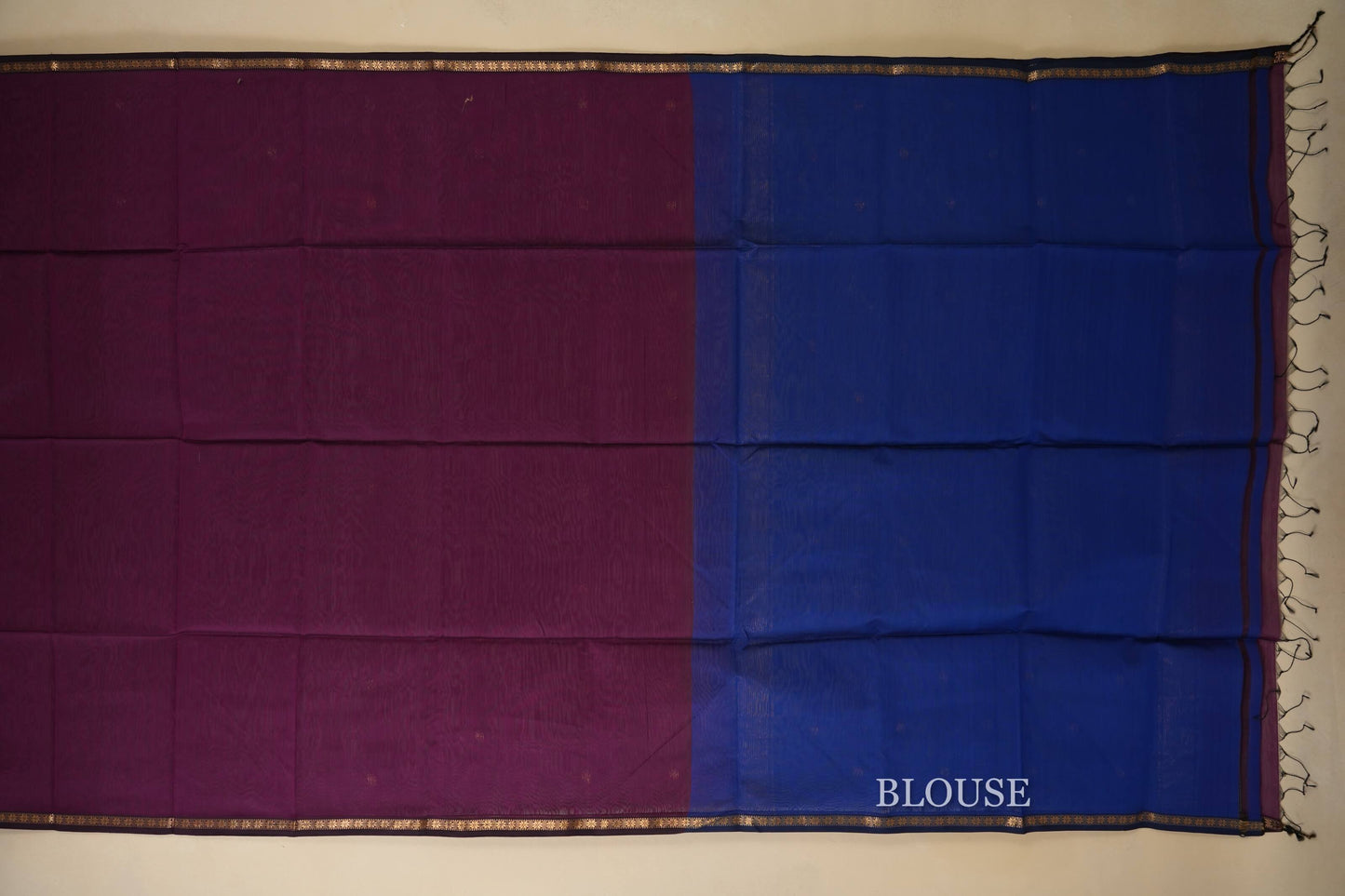 Magenta Maheshwari Silk Cotton Saree by Shreenivas Silks PSSR018030 - Parisera