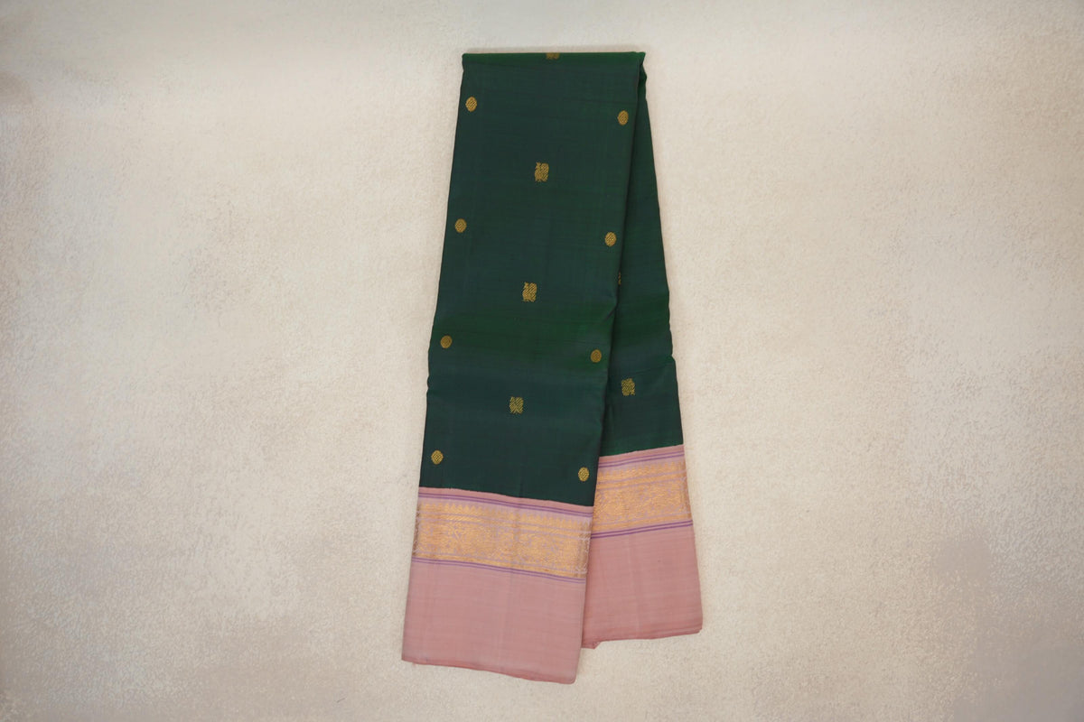 Bottle Green Vintage Kanjivaram Silk Saree online