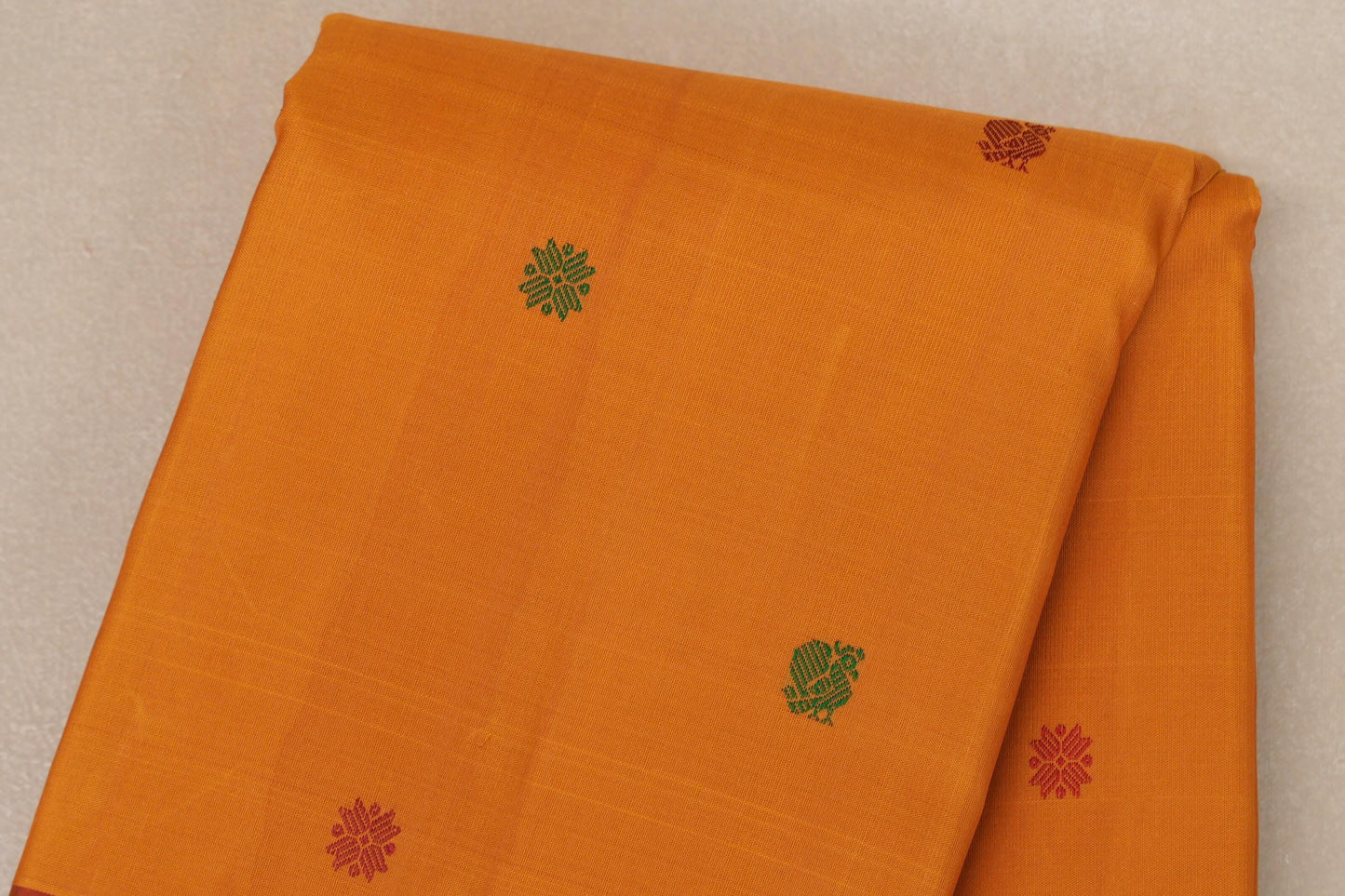 Mango yellow with Pink with parrot green Vintage Kanjivaram Silk Saree by Shreenivas Silks PSSR019054