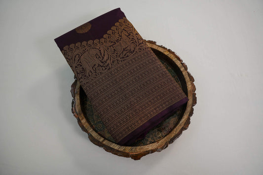 Borderless kanchipuram silk saree