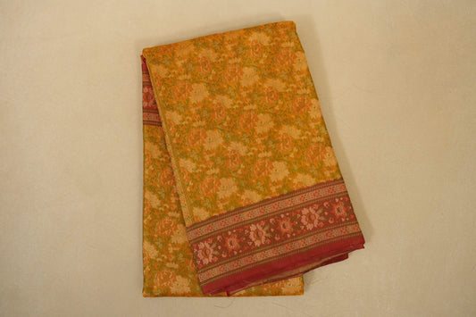 Yellowish Green Banarasi Silk saree by Shreenivas Silk PSSR018038 - Parisera