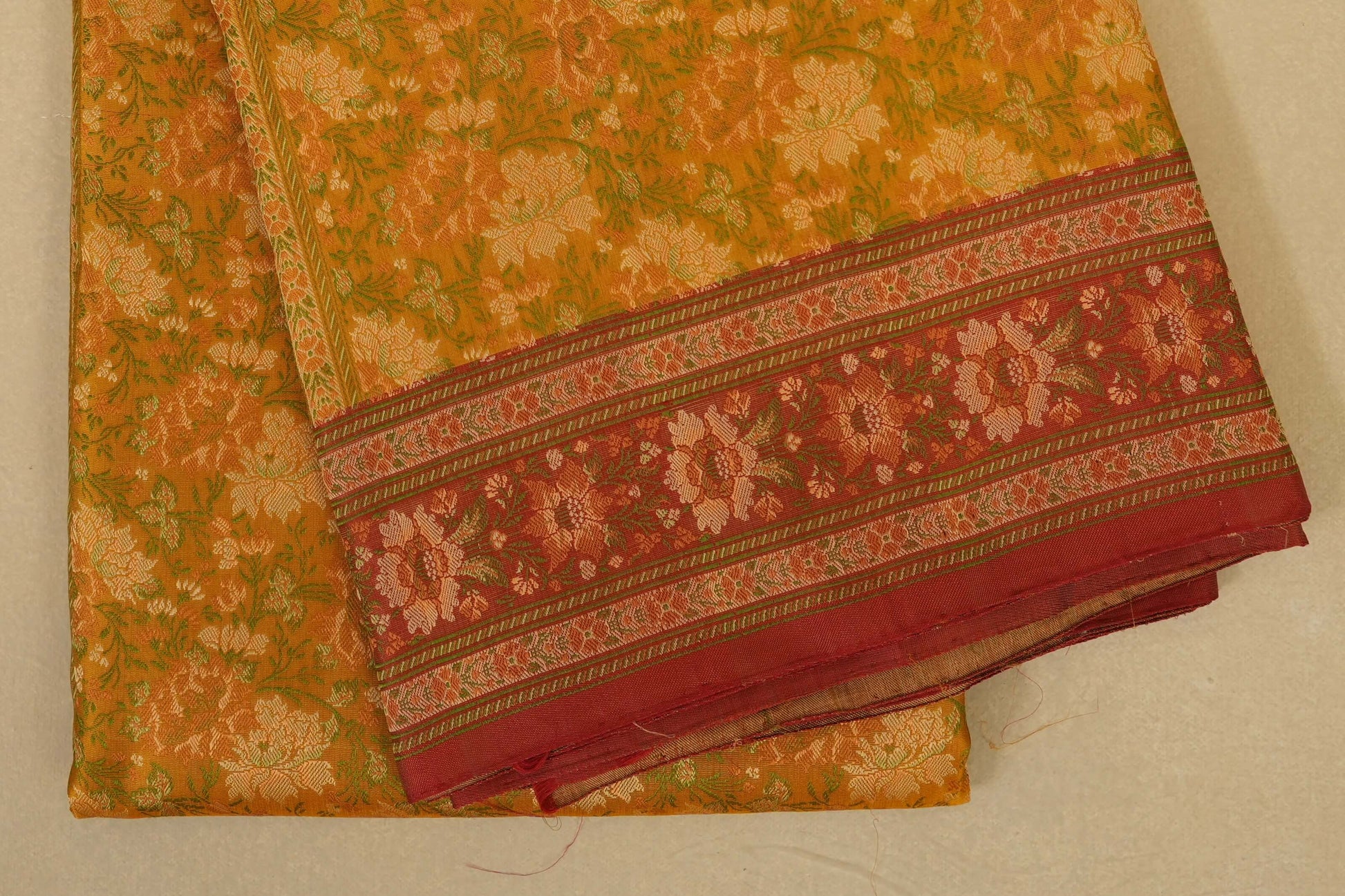 Yellowish Green Banarasi Silk saree by Shreenivas Silk PSSR018038 - Parisera