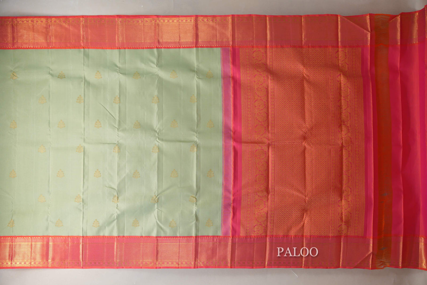 Light Pistachio Green Vintage Kanjivaram Silk Saree by Shreenivas Silks PSSR019065