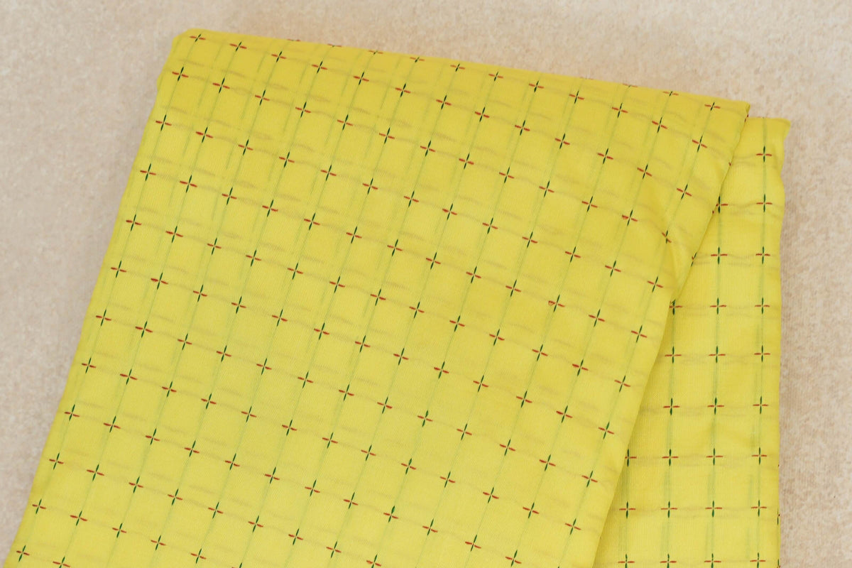 Bright Lemon Yellow Vintage Kanjivaram Silk Saree body zoom