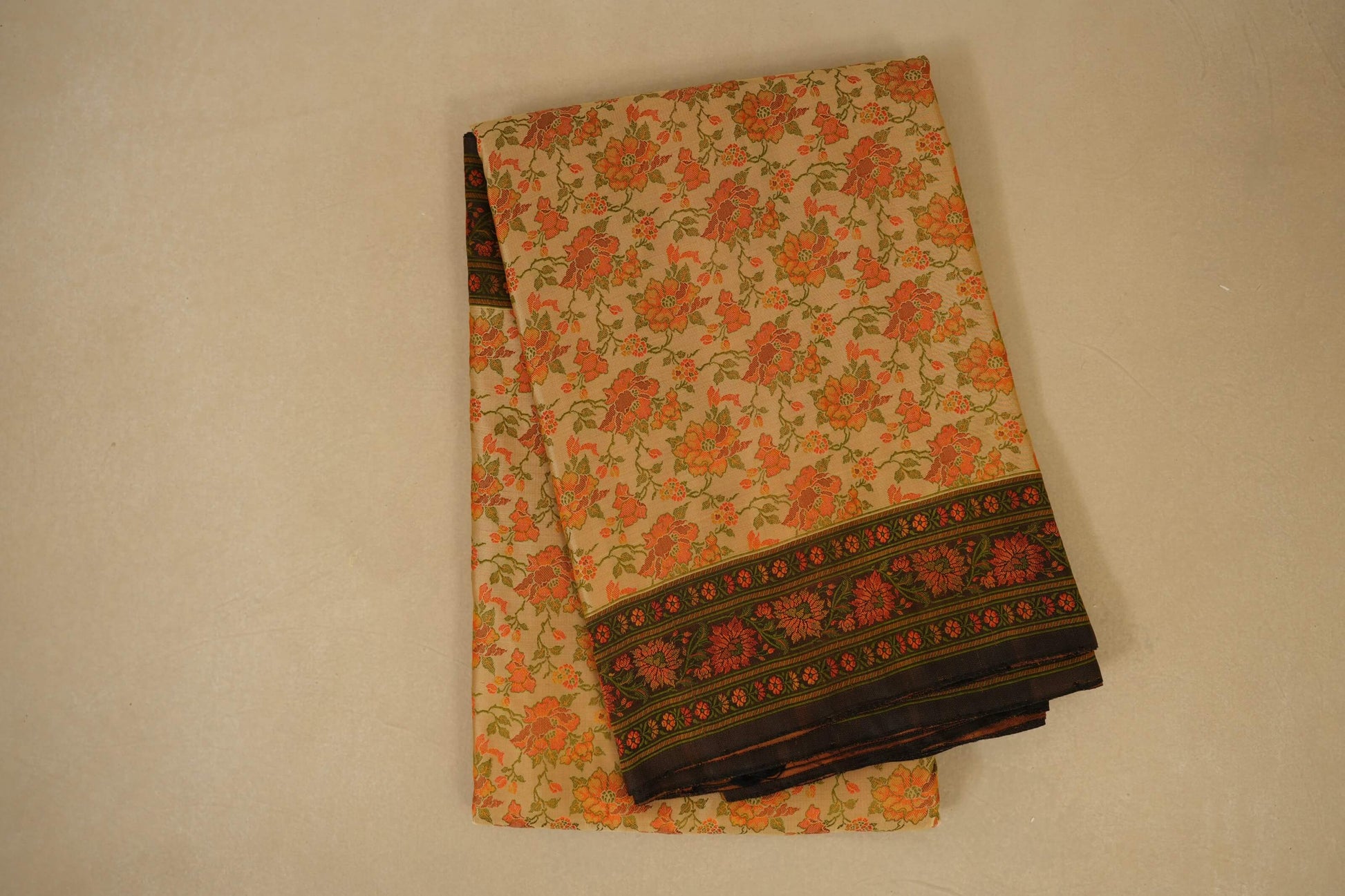 Beige Banarasi Silk saree by Shreenivas Silk PSSR018039 - Parisera