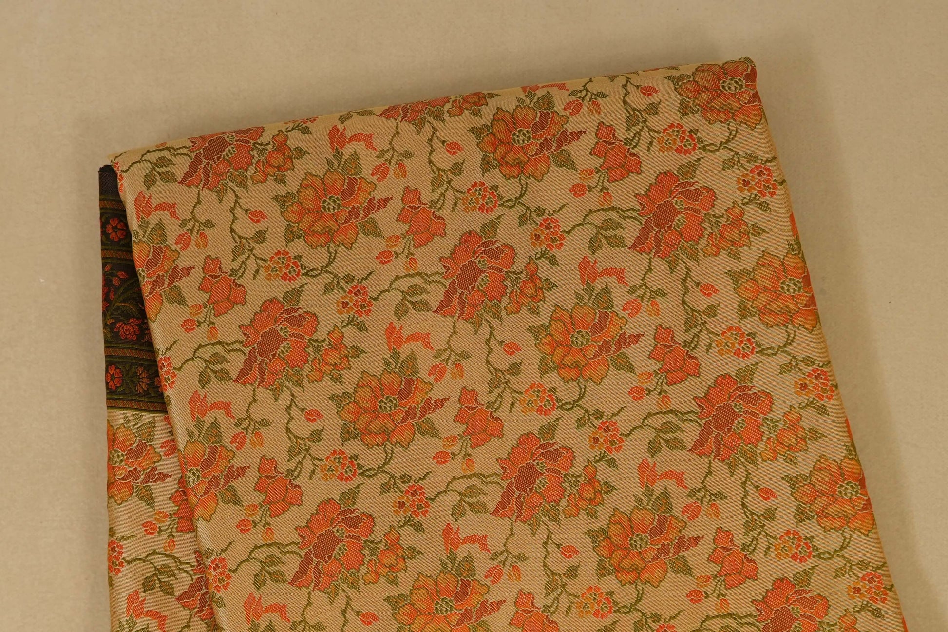 Beige Banarasi Silk saree by Shreenivas Silk PSSR018039 - Parisera