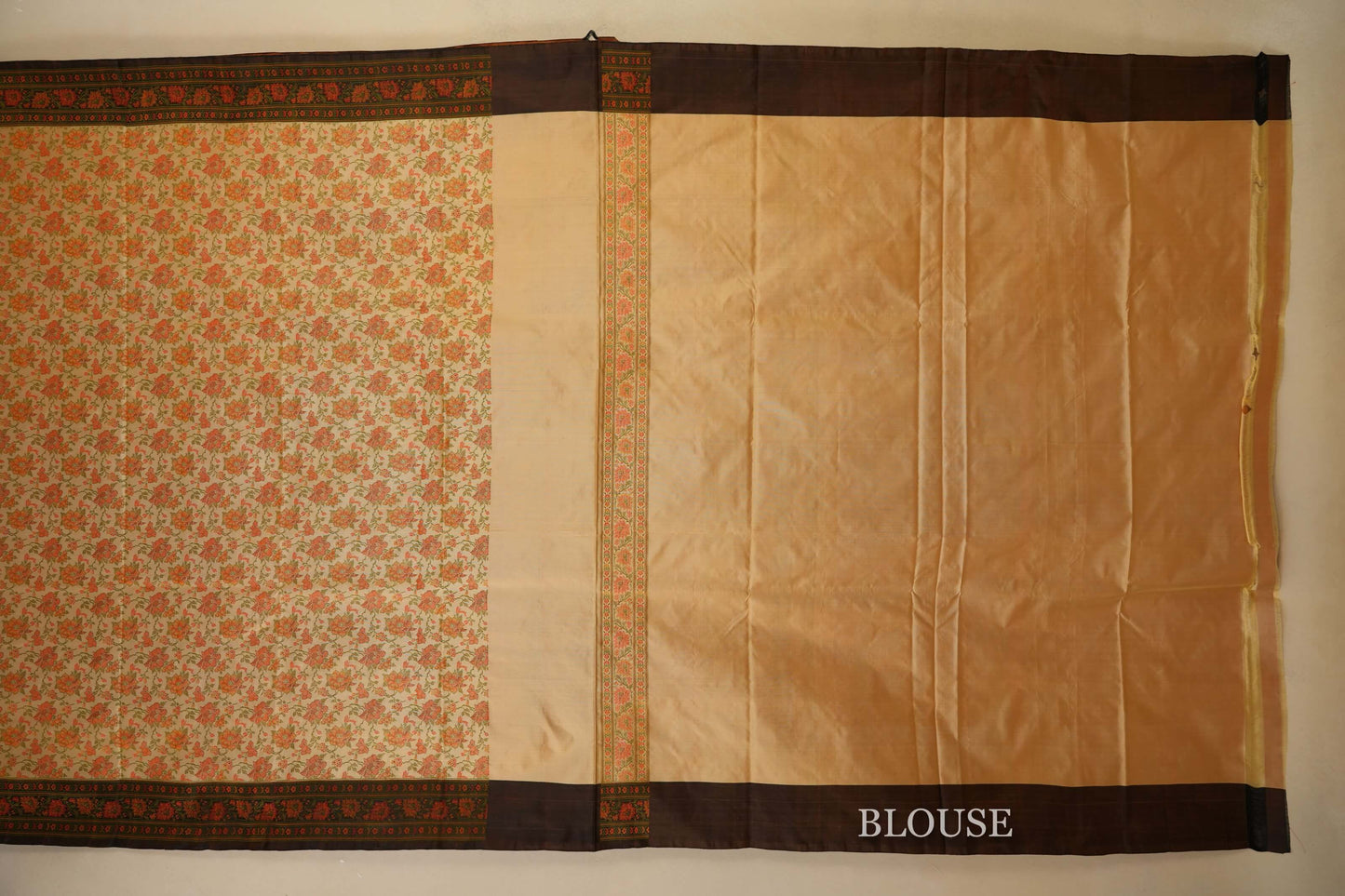 Beige Banarasi Silk saree by Shreenivas Silk PSSR018039 - Parisera