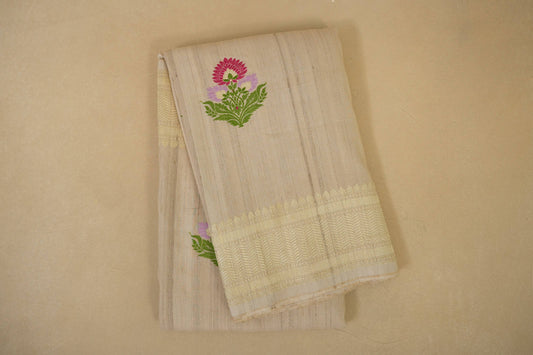 Tussar Color Banarasi Silk Saree by Shreenivas Silk PSSR018041