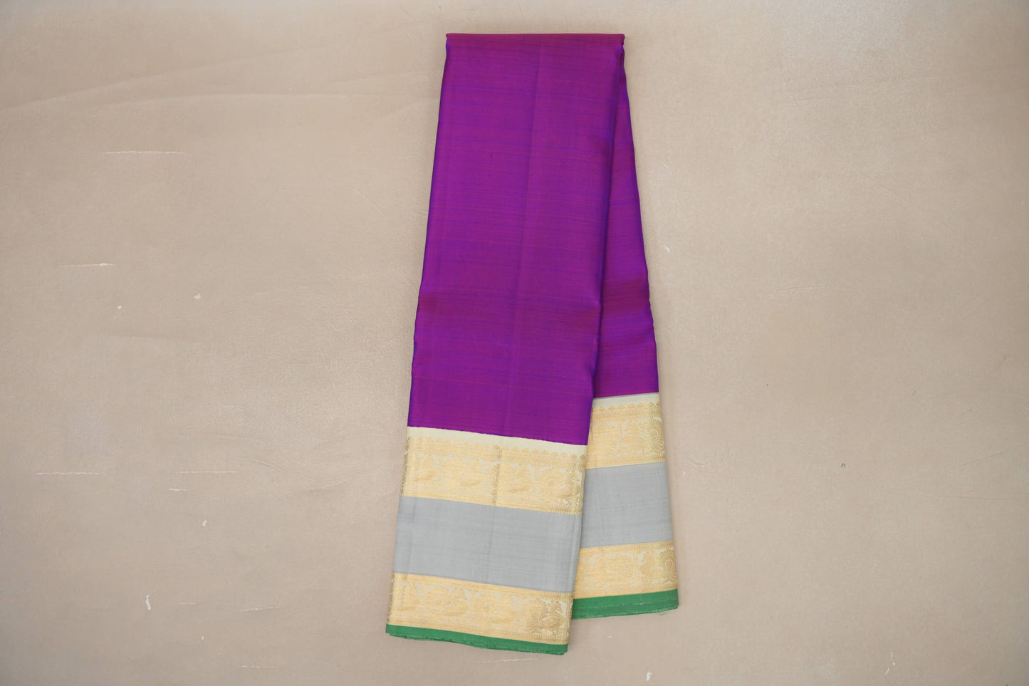 Dual Tone Pink and Blue Vintage Kanjivaram Silk Saree by Shreenivas Silks PSSR019061