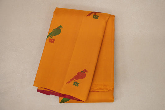 Mango Yellow Vintage Kanjivaram Silk Saree by Shreenivas Silks PSSR019063