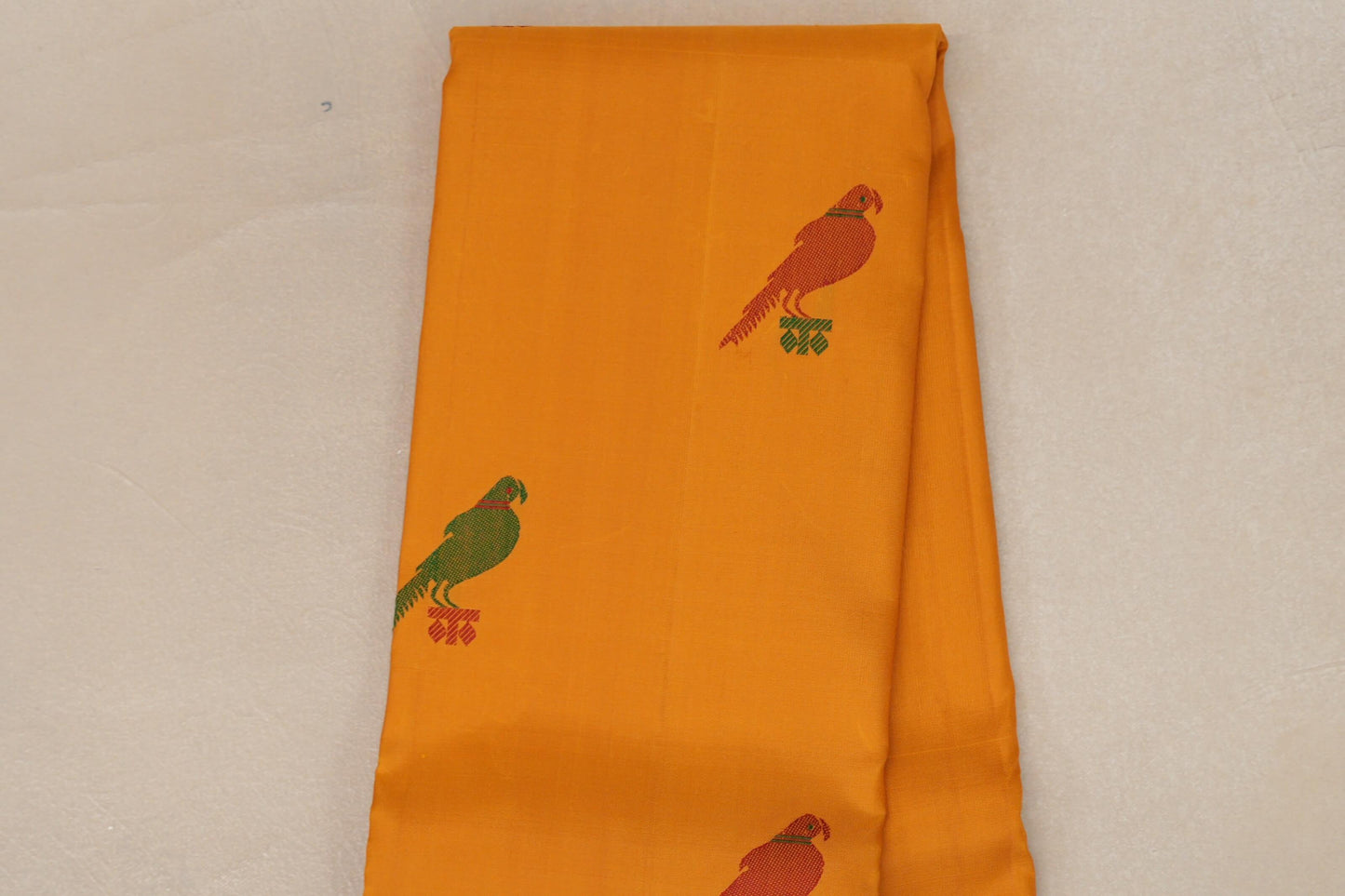 Mango Yellow Vintage Kanjivaram Silk Saree by Shreenivas Silks PSSR019063