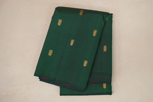Bottle Green Vintage Kanjivaram Silk Saree by Shreenivas Silks PSSR019064