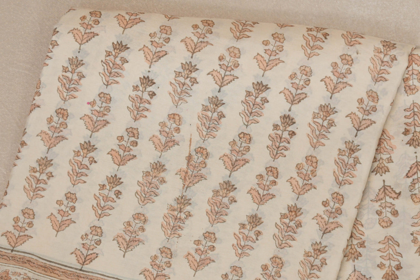White and peach Tussar silk saree Inheritance India  PSSW290129
