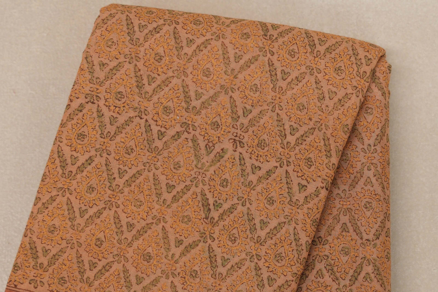 Rust orange Cotton Saree by Inheritance India PSSW290130