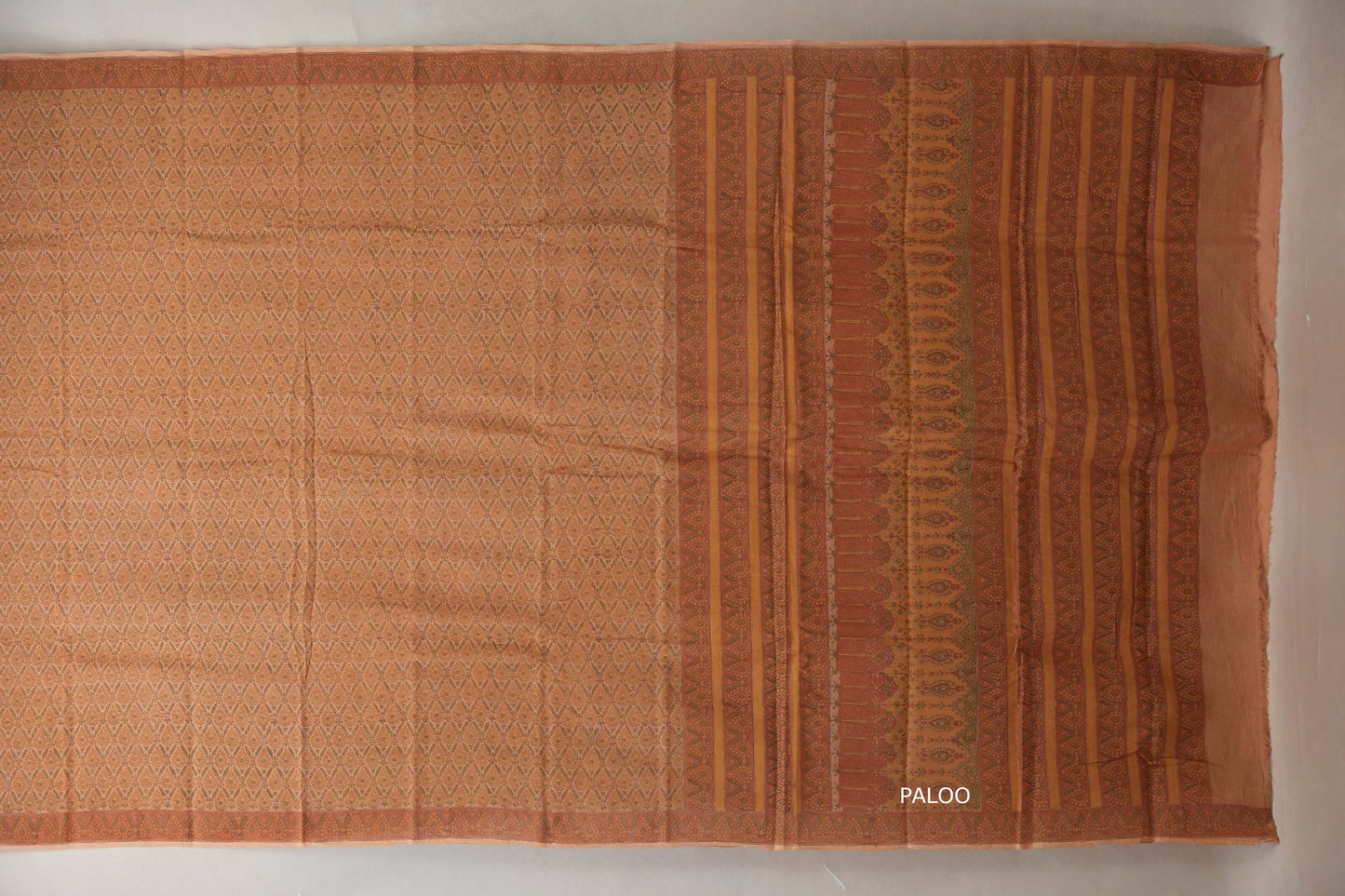 Rust orange Cotton Saree by Inheritance India PSSW290130