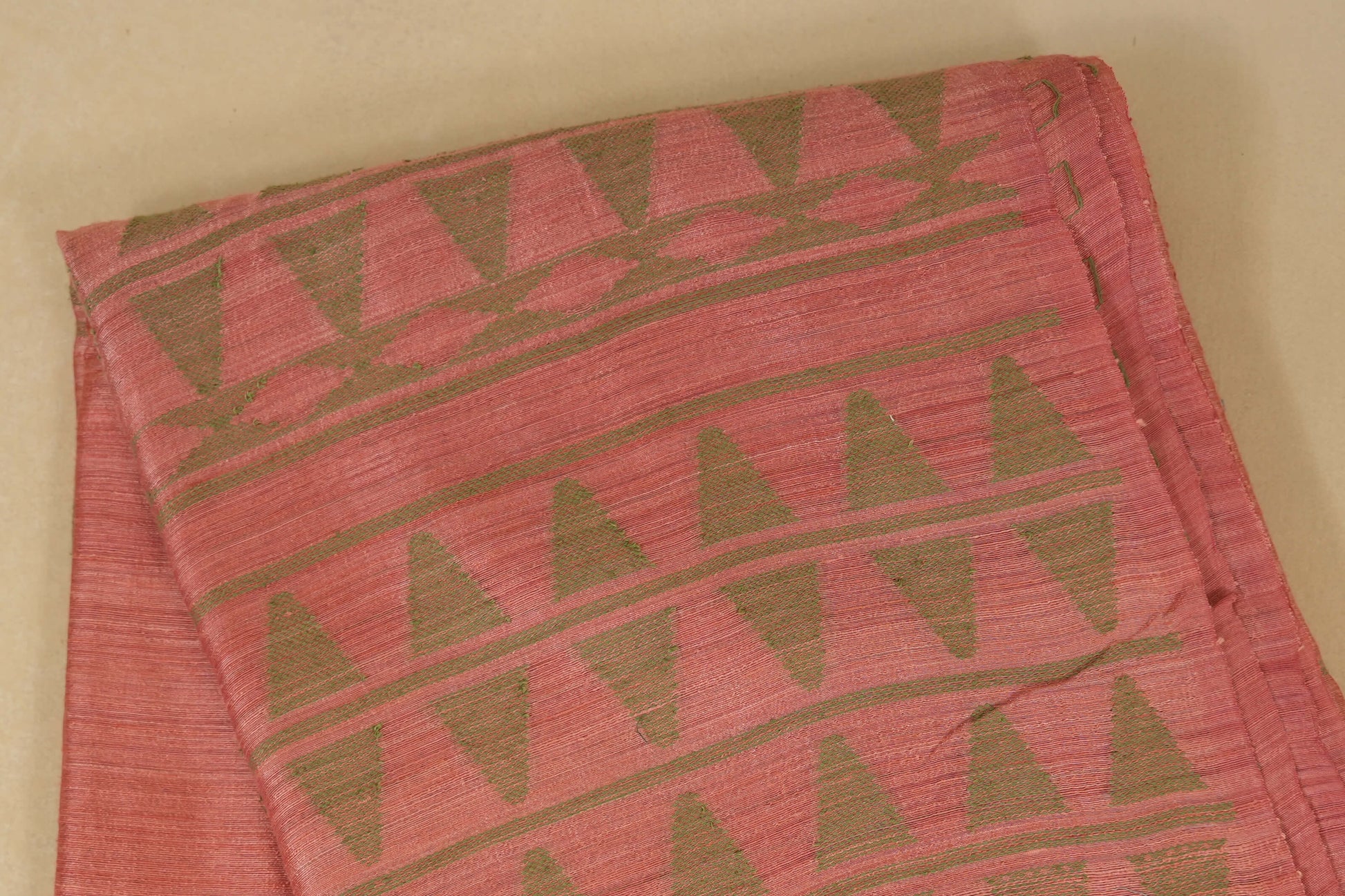 Onion Pink Bhagalpur Tussar silk saree online