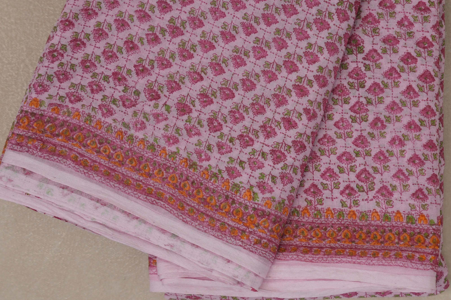 Light pink Cotton Saree by Inheritance India PSSW290134