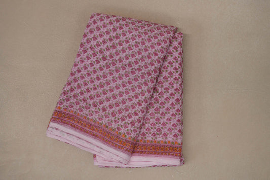 Light pink Cotton Saree by Inheritance India PSSW290134