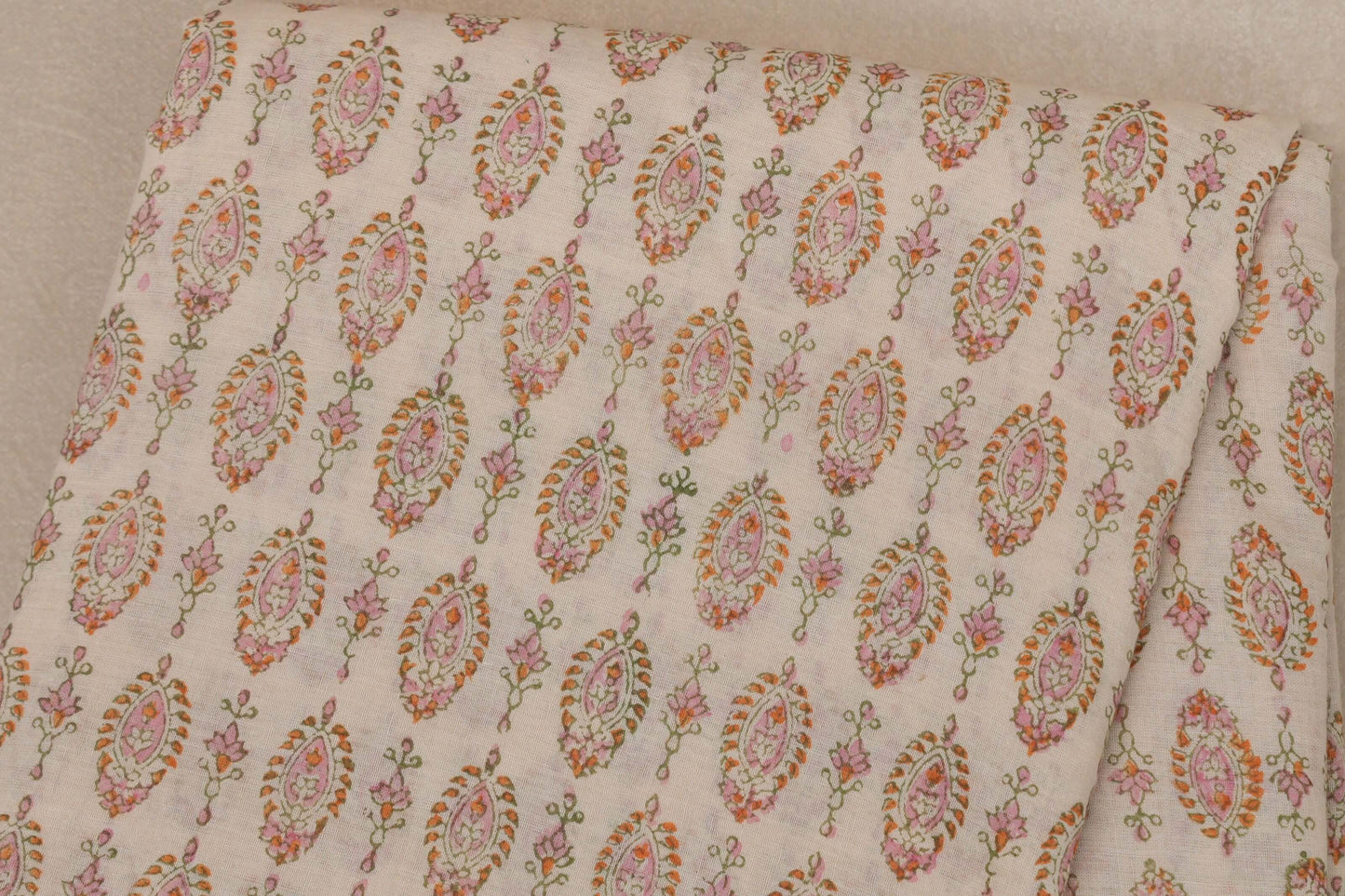 Beige and pink Cotton Saree by Inheritance India PSSW290135