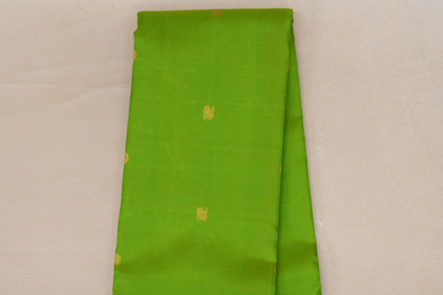 Parrot Green with Rani Pink Borders Vintage Kanjivaram Silk Saree by Shreenivas Silks PSSR019066 - Parisera