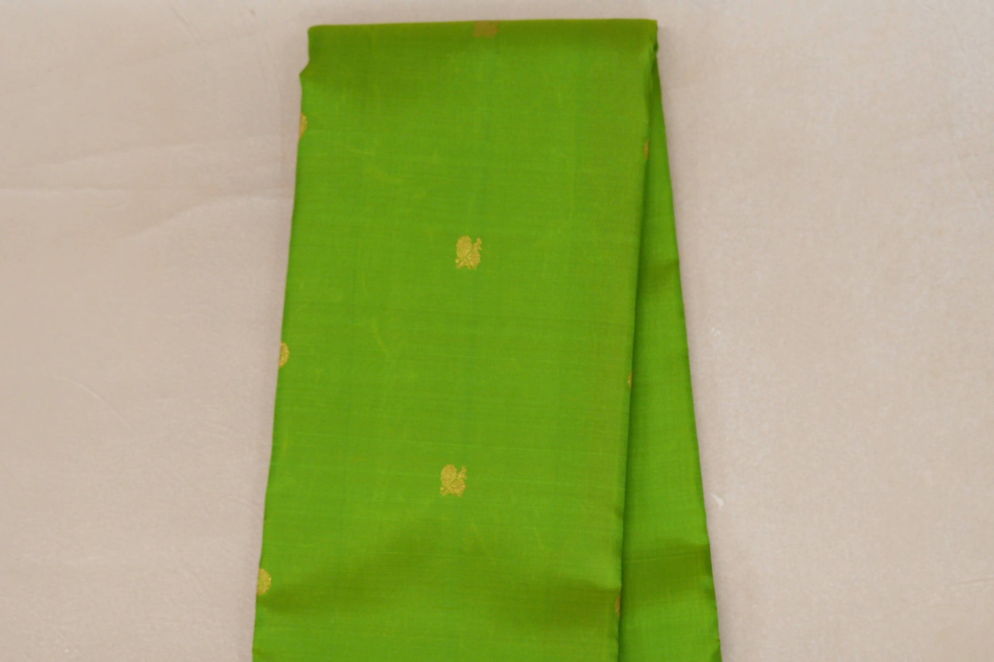 Parrot Green with Rani Pink Borders Vintage Kanjivaram Silk Saree by Shreenivas Silks PSSR019066 - Parisera