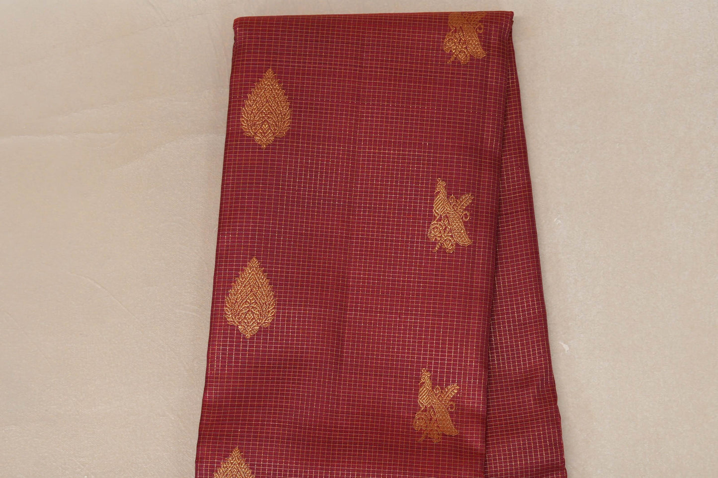 Deep Maroon Vintage Kanjivaram Silk Saree by Shreenivas Silks PSSR019068