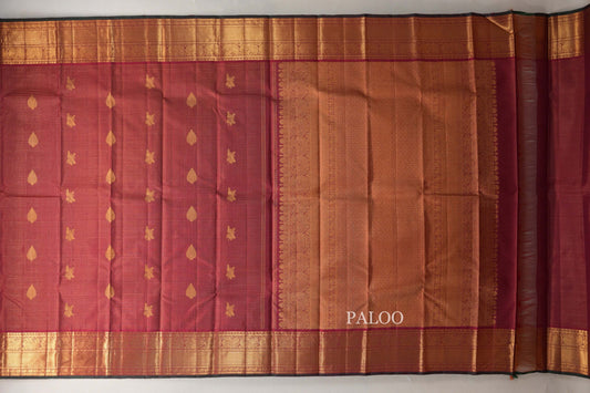 Deep Maroon Vintage Kanjivaram Silk Saree by Shreenivas Silks PSSR019068
