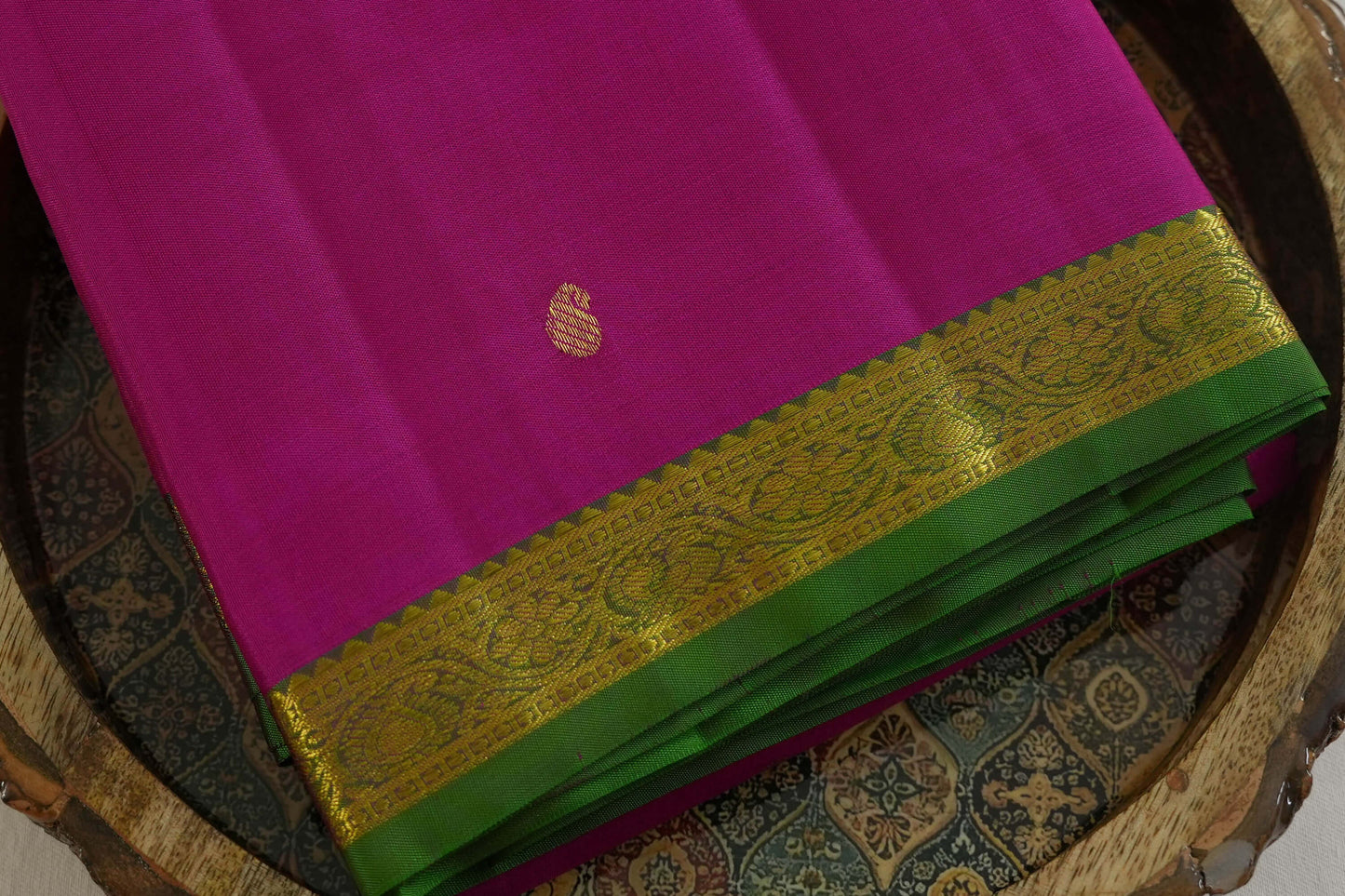 Bridal light weight kanchpuram silk saree