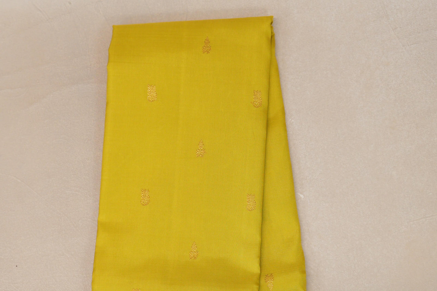 Mango Yellow with Deep Blue Borders Vintage Kanjivaram Silk Saree by Shreenivas Silks PSSR019077
