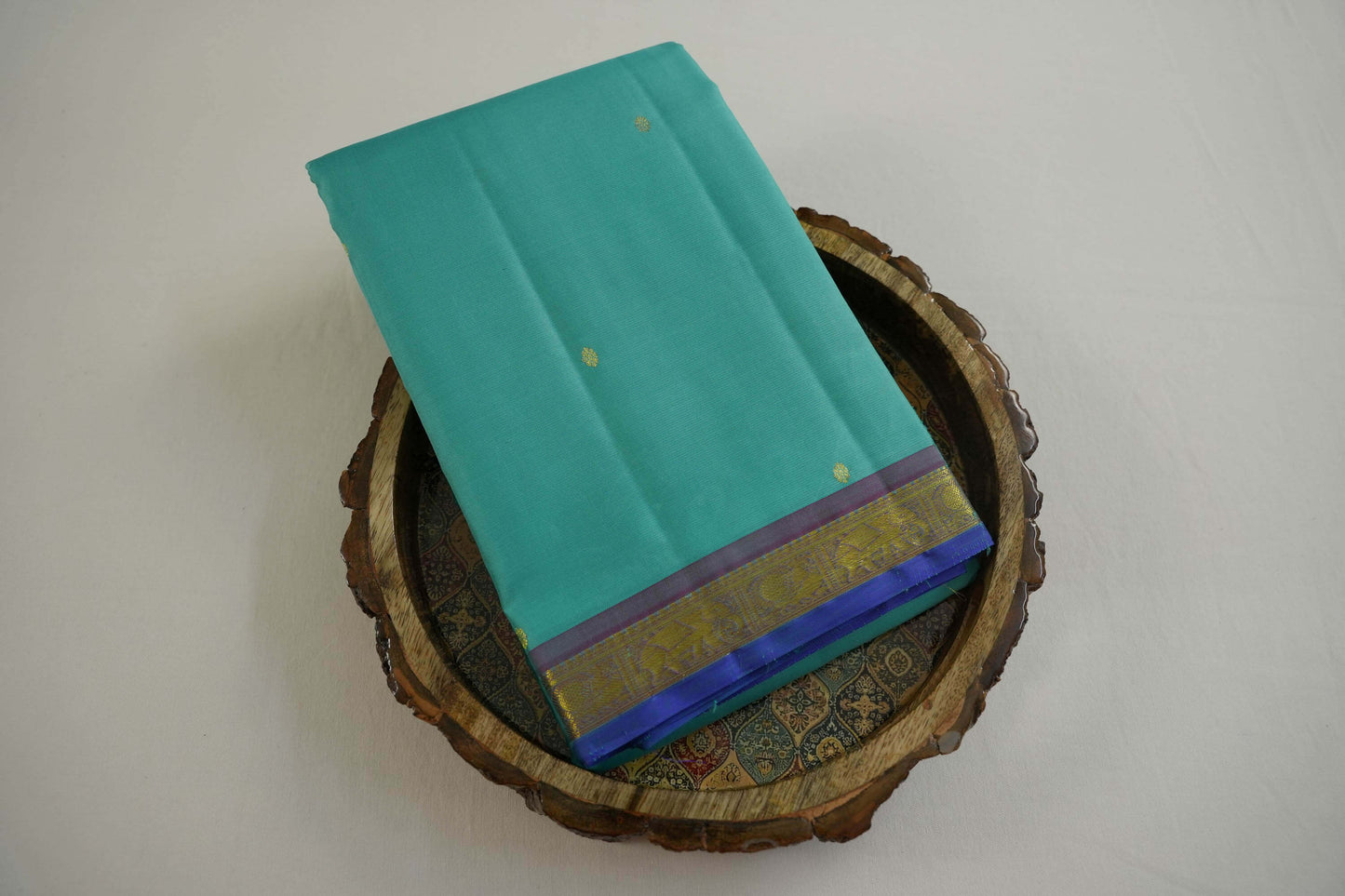 Sky blue light weight kanchpuram silk saree