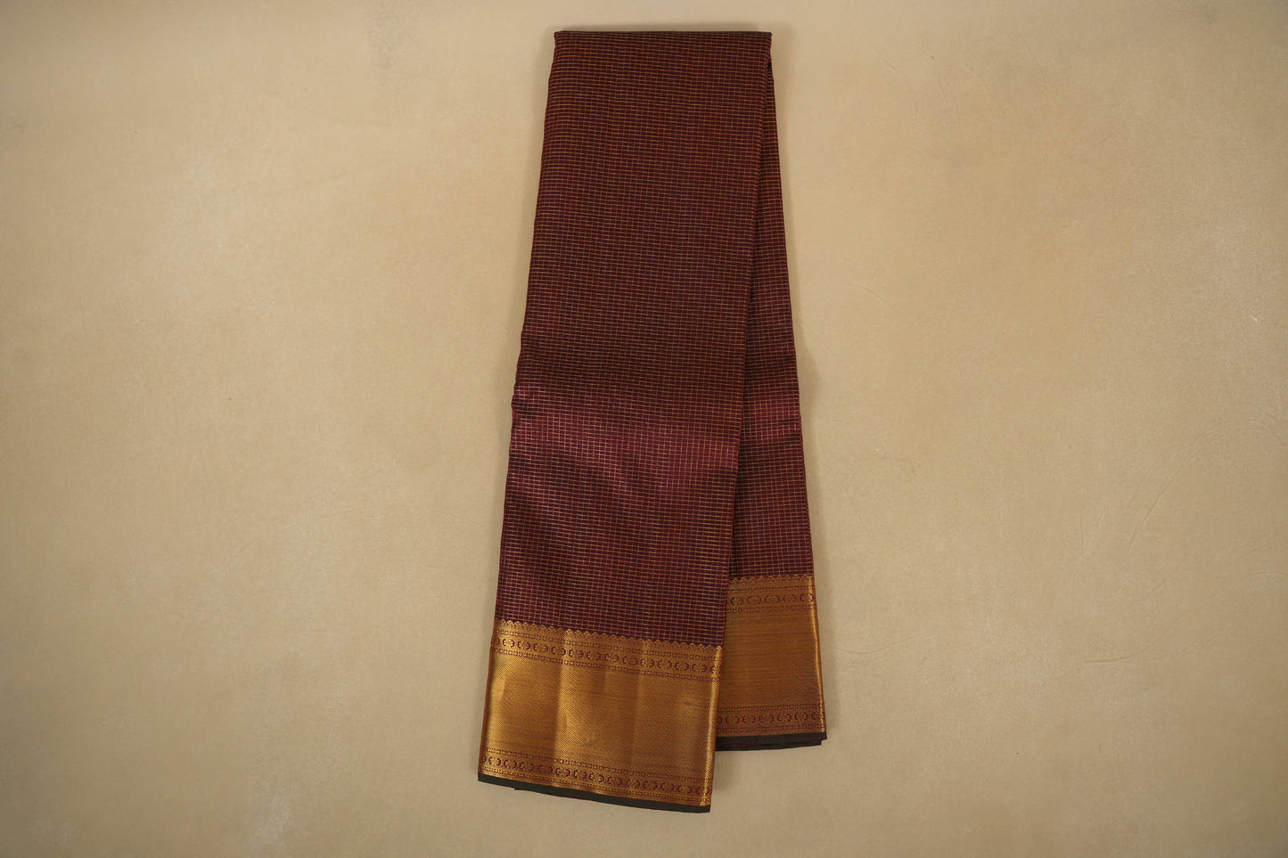 Zari Checks Vintage Kanjivaram Silk Saree 